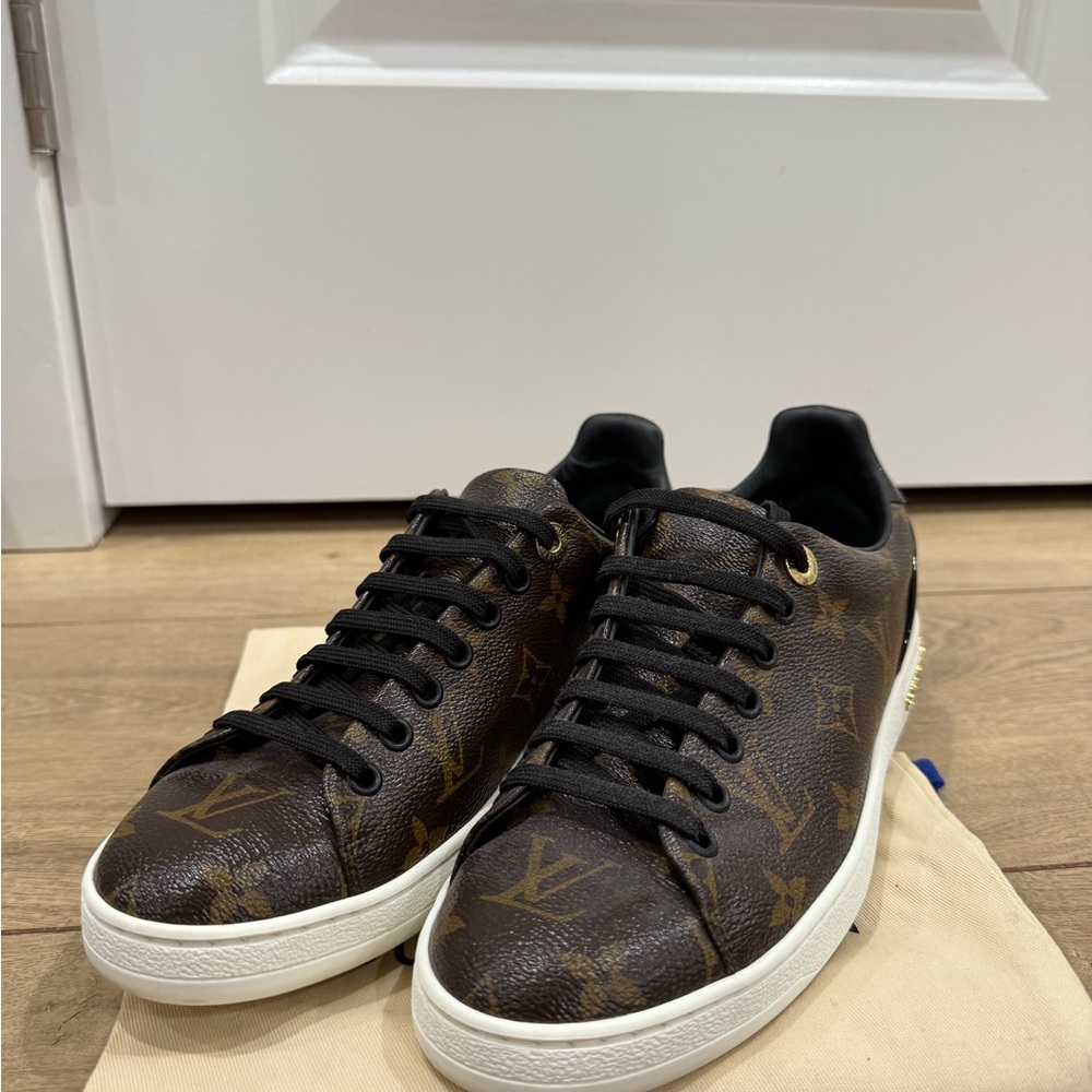 Louis Vuitton Black and Brown Monogram Sneakers